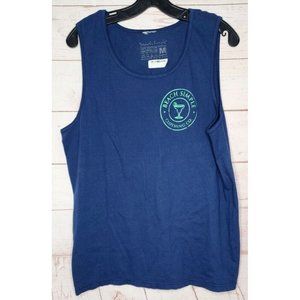 Beach Simple Clothing Co. Graphics Blue Cotton Tank Top